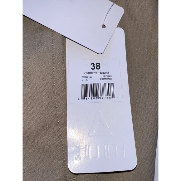 Athlux Mens Commuter Shorts Size 38 Brown Stylish Lightweight Modern Fit Versati - Picture 7 of 8